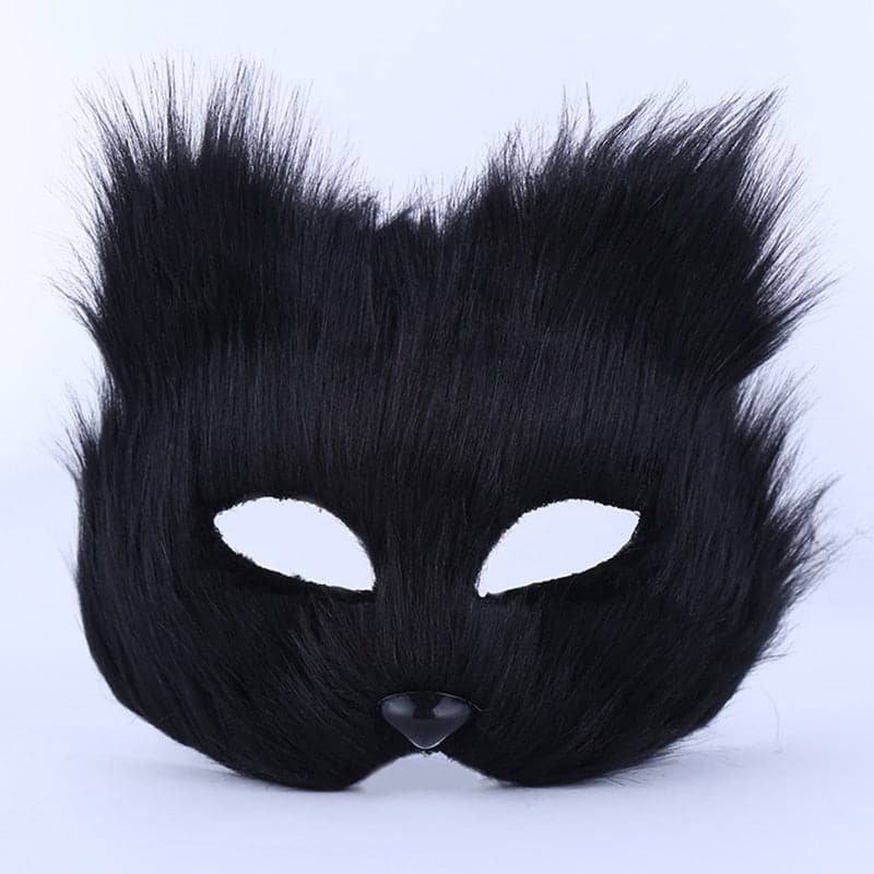 Furry Fox Masks Half Face Eye Mask Cosplay Props Halloween Christmas Carnival Party Animal Cosplay Mask Masquerade Accessories