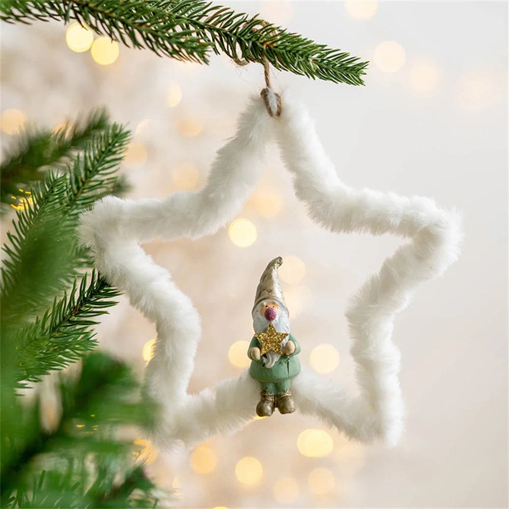 Christmas Tree Hanging Ornaments Nodic Style Girl Star 2023 New Year Xmas Party Home Room Decor Pendant Navidad Elf on The Shelf