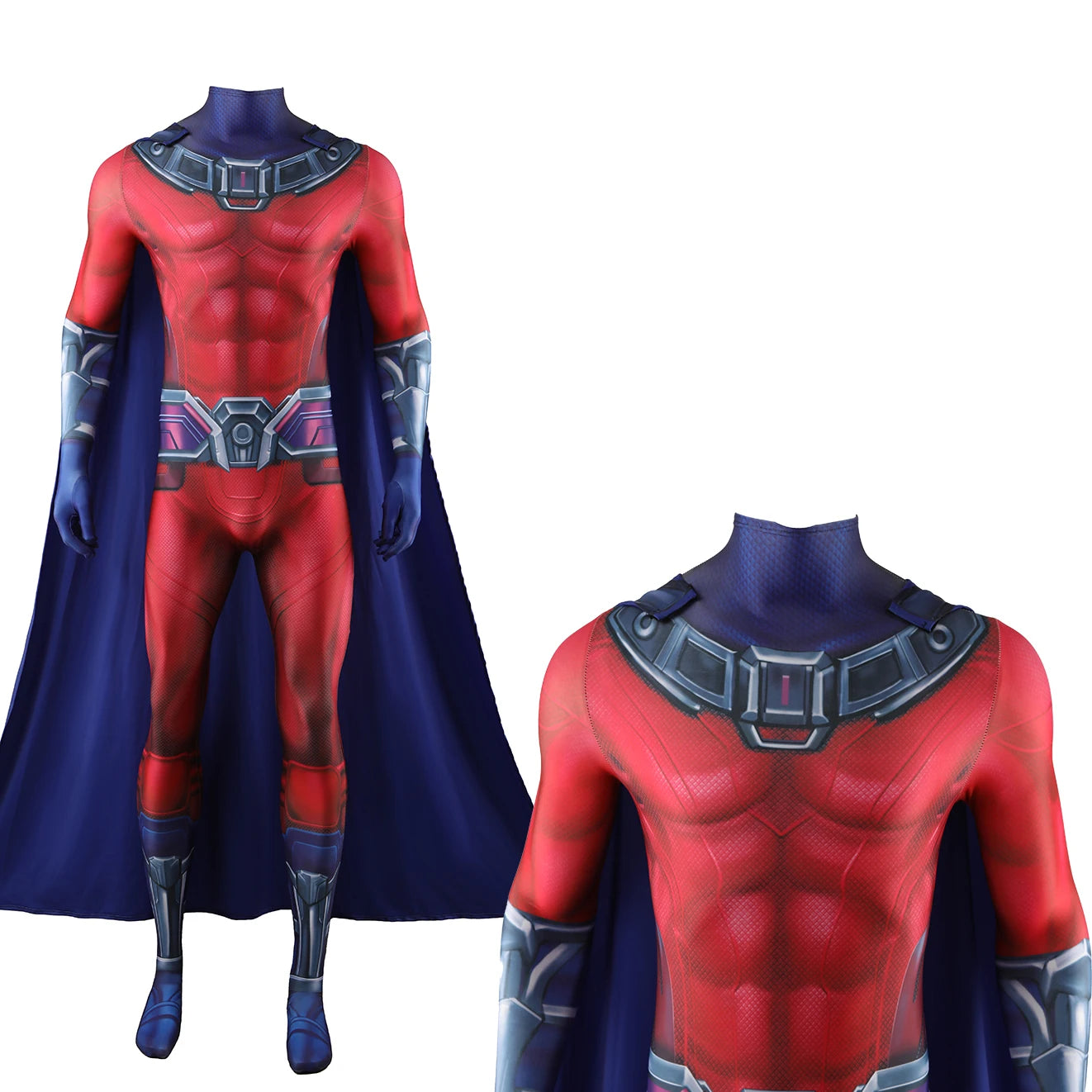 X-Men 97 Magneto Cosplay Costume Superhero 3D Printed Bodysuit X-Men 97 Magneto Spandex Outfit Cosplay Halloween Costume