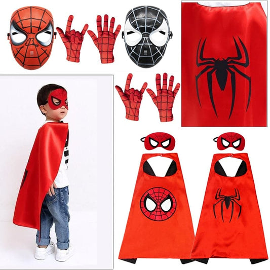 Cartoon Super Hero Spiderman Cloak Mask: Children Birthday Party Theme
