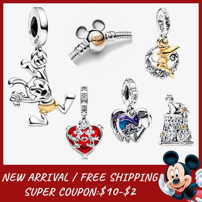 Disney STARWARS Marvel Hero Tinker bell Charms 925 Sterling Silver Original Charms Fit For Pandora Bracelet DIY Jewelry Making