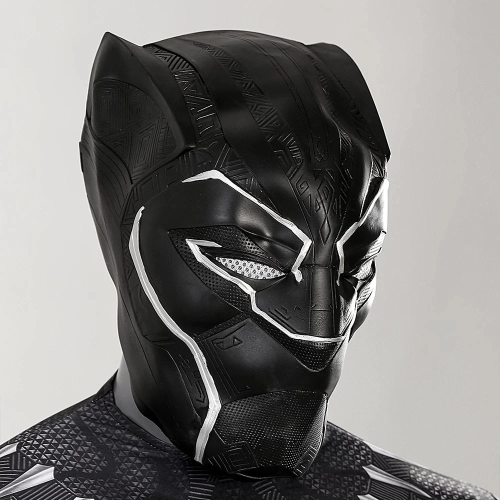 Movie Black SuperHero Costume Lycra Panther Cosplay Jumpsuit 3D Printed Halloween Costume Spandex Bodysuit Zentai  with Mask