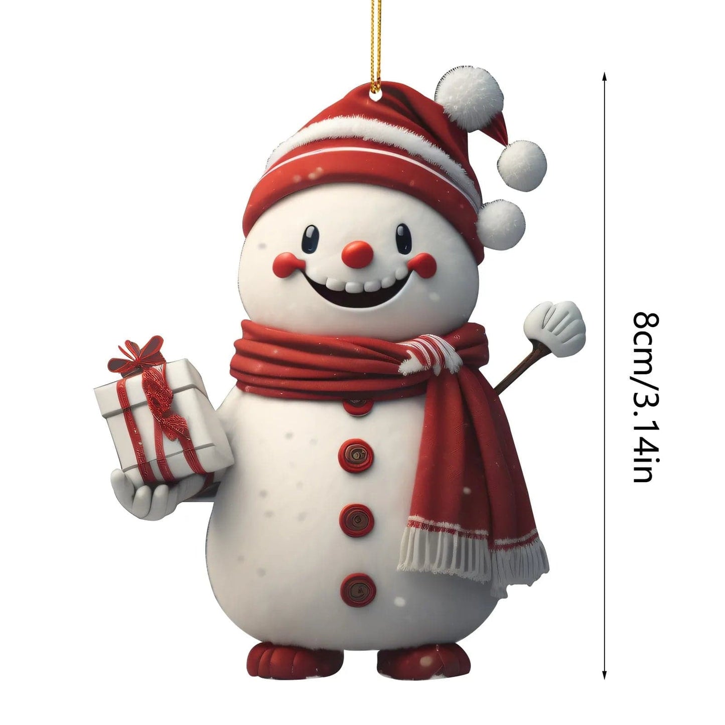 Cute Cartoon Christmas Snowman Car Hanging Home Christmas Tree Ornament Pendant Christmas Decoration