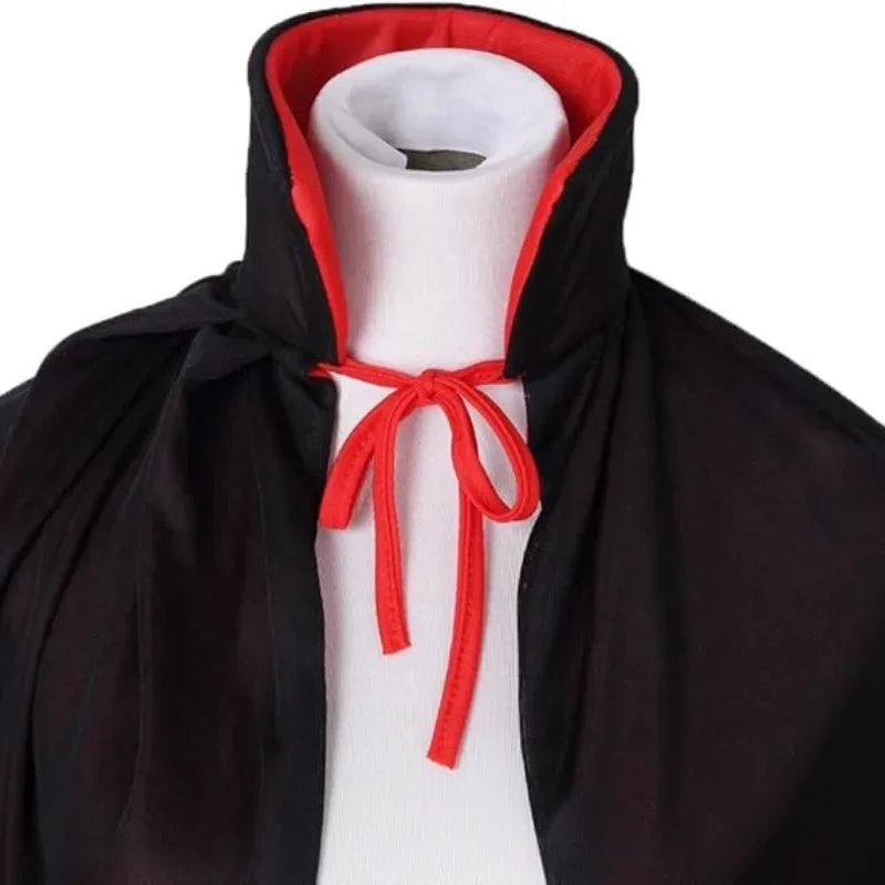 Halloween Vampire Cape Children's And Adult's Knitted Fabric Red And Black Double-sided Cape Halloween Cosplay Costume Cape