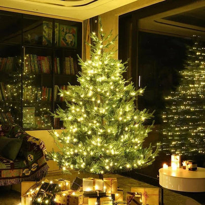 Pre-Lit PE PVC Mixed Artificial Christmas Tree Green Christmas Tree Indoor Outdoor Decoration Holiday 2024 Ornaments 1.5-2.1M