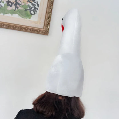 Cute Plush Funny Goose Shape Hat Adult Kids Halloween Party Cosplay Animal Hat