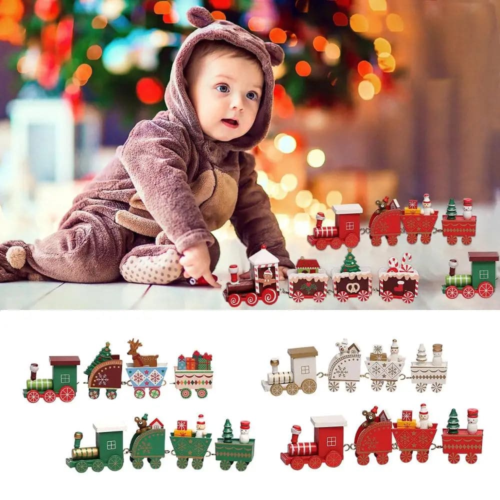 Christmas Train Merry Christmas Decorations For Home 2023 Cristmas Ornament Xmas Navidad Noel Gifts Happy New Year 2024