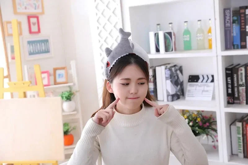 Cap Decor Coronet Headgear Headdress Funny Shark Dinosaur Toys PP Cotton Doll Cute Plush Toy Adult Plushs Hat