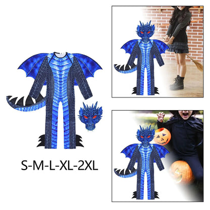 Kids Dragon Costume Dress up Halloween Costumes for Children Cosplay for Festival Carnivals Party Favors Boys Girls Easter