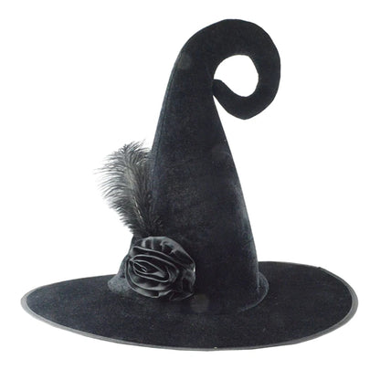 Halloween Carnival Cosplay Party Felt Witch Hats Adult Peaked Hat Props Decoration Magic Wizard Cap For Women Men Girls Gifts