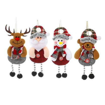 The New Christmas Decorations Old People Small Pendant, Christmas Tree Accessories Cloth Small Pendant Gifts 4pcs