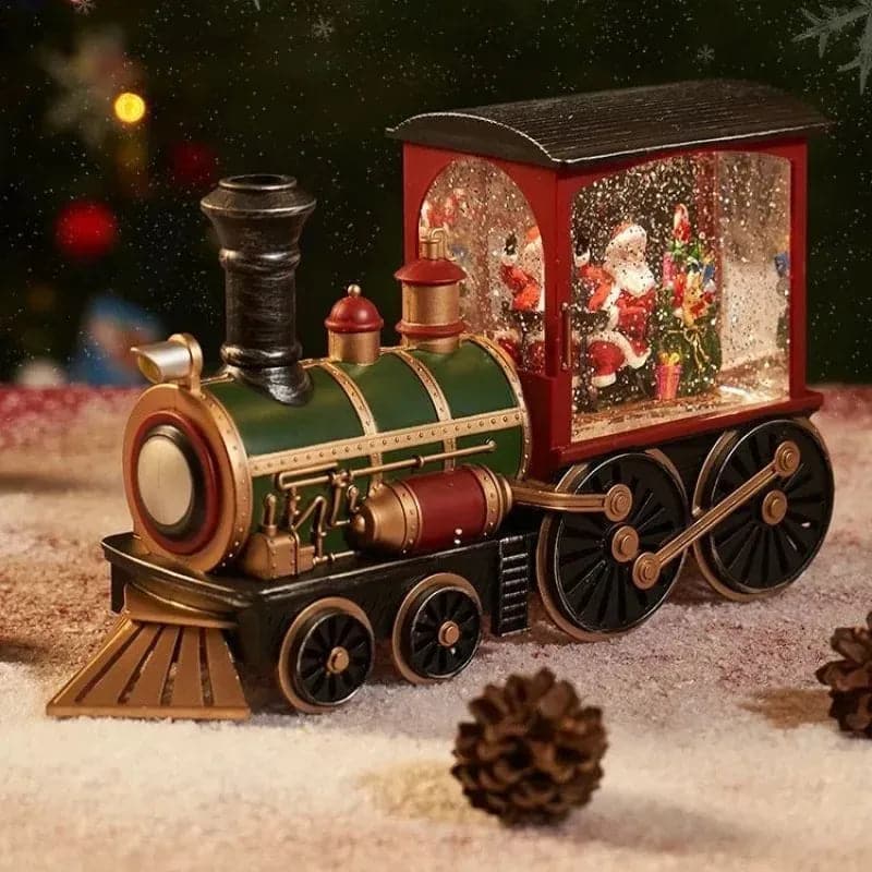 Santa Claus Snowman Christmas Gift Christmas Eve Music Box Train Music Box Crystal Ball Ornaments Table Decoration