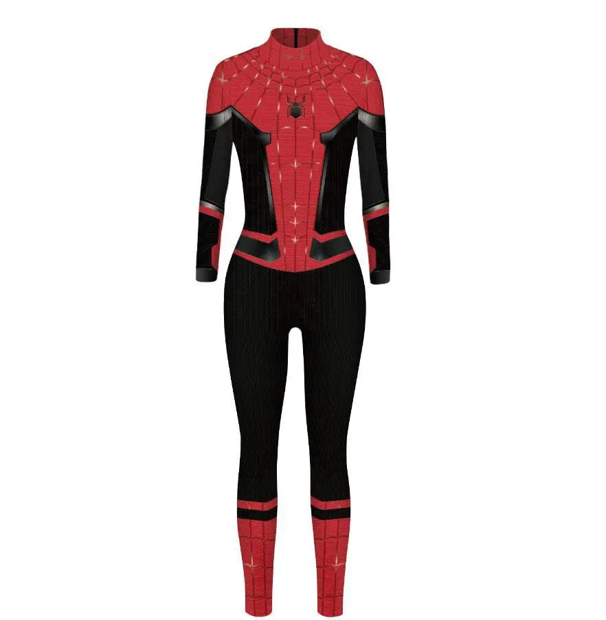 Spiderman Cosplay Woman Sexy Zentai Suit Spandex Bodysuit Superhero SPIDERMAN Costume Halloween Carnival Fancy Dress Jumpsuit