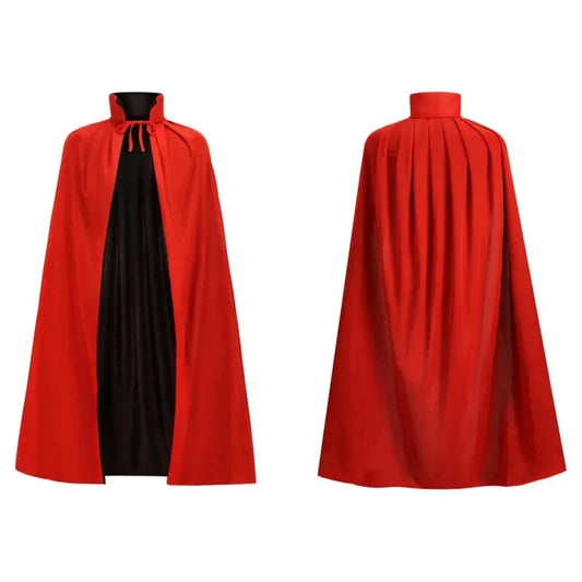 Halloween Vampire Cape Children's And Adult's Knitted Fabric Red And Black Double-sided Cape Halloween Cosplay Costume Cape