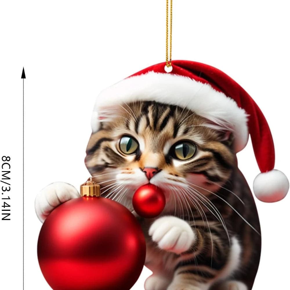 2023 New Product Christmas Tree Creative Kitty Car Pendant Backpack Pendant Christmas Home Decoration Christmas DIY Decoration