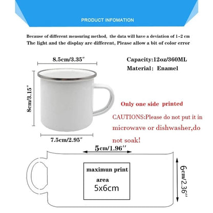Personalized Crown Coffee Mug - Custom Enamel Mugs