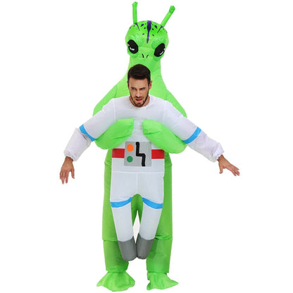 Adult Kids Astronaut Alien Inflatable Costumes Funny Mascot Cartoon Anime Fancy Dress Suit Purim Halloween Party Cosplay Costume