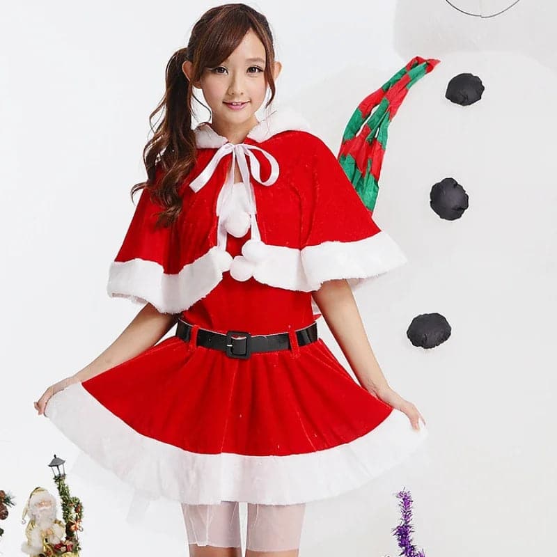 New Christmas Costumes Women's Party Uniforms Santa Claus Costumes DS Stage Costumes Shawl Costumes