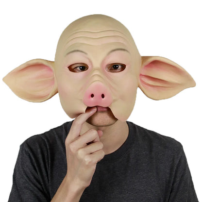 Latex Monk Pig Mask Funny Halloween Cosplay Prop Journey To The West Piggie Accessories Party Supplies