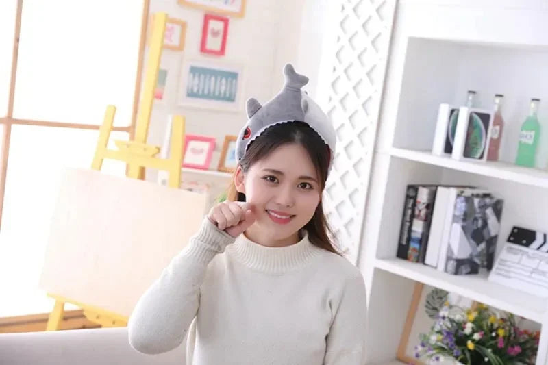 Cap Decor Coronet Headgear Headdress Funny Shark Dinosaur Toys PP Cotton Doll Cute Plush Toy Adult Plushs Hat