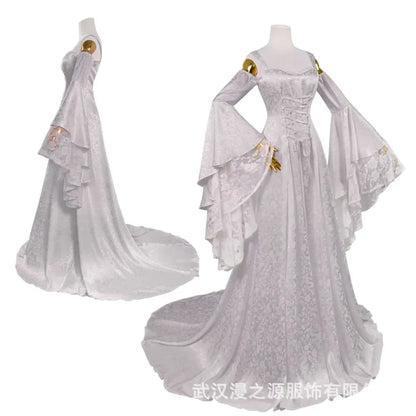 Victorian Costume Medieval Queen Princess Dress Renaissance Women Halloween Royal Wedding Bridal Gown Forest Dress For Adult