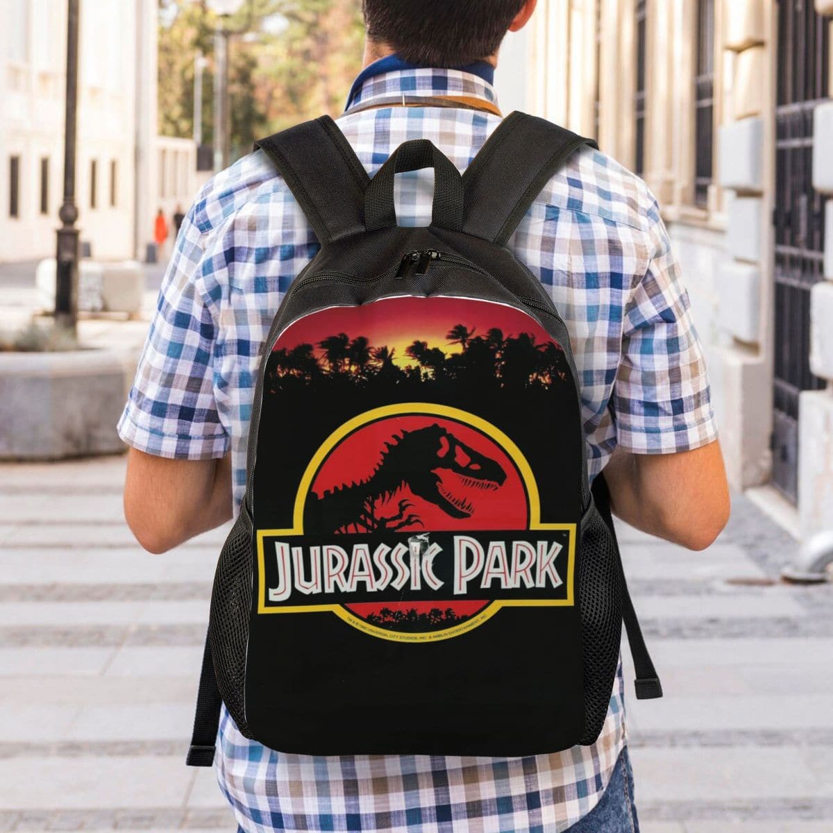 Jurassic Dinosaur Park Backpacks Sci Fi Fantasy Movie Film School College Travel Bags Men Women Bookbag Fits 15 Inch Laptop