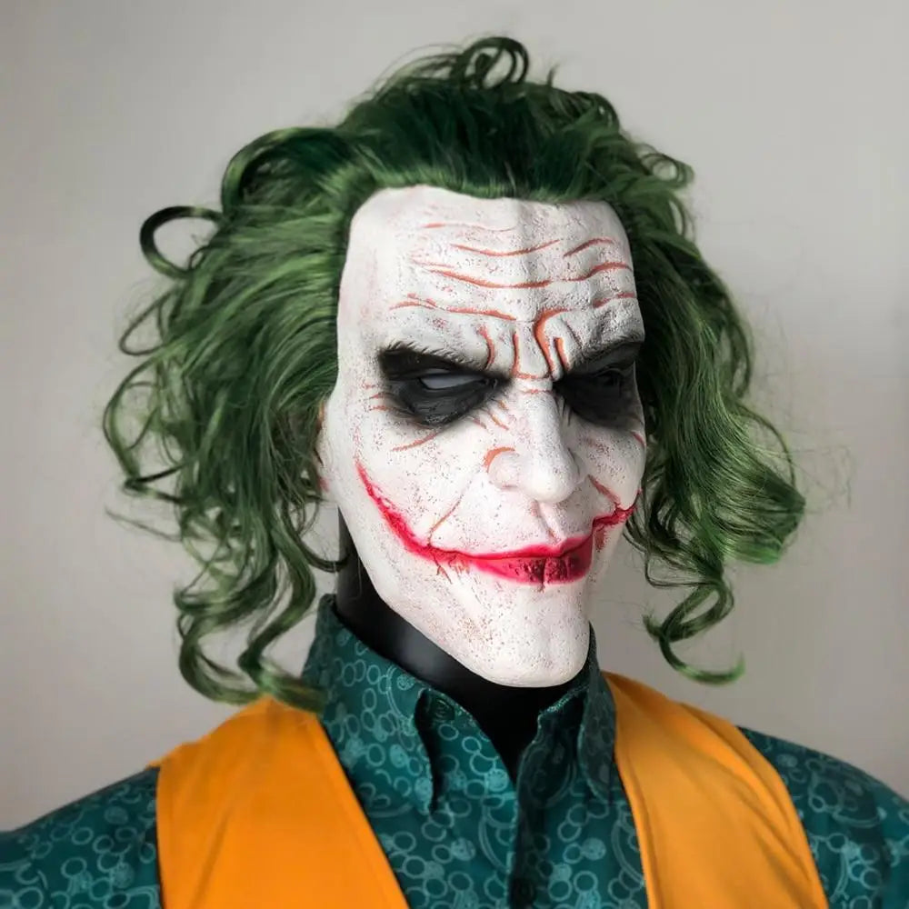 The Dark Knight Joker Cosplay Mask Halloween Party Unisex adult Latex Mask Head Cover Party performance stage props