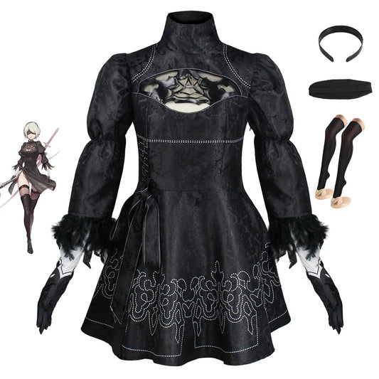 Game Nier Automata Cosplay Costume Yorha 2B sexy Outfit Games Suit Women Role Play Costumes Girls Halloween Party Fancy Dress