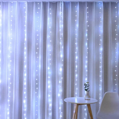 Christmas Curtain Garland LED String Lights Festival Holiday Decorations Fairy Lights For Home Bedroom Wedding New Year Decor