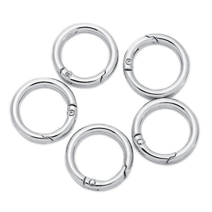 5PCS 25mm 28mm Open Spring Ring Buckle Keyring Key Chains (Never Fade) Round Split Ring Key Rings For Bag Jewelry Finings