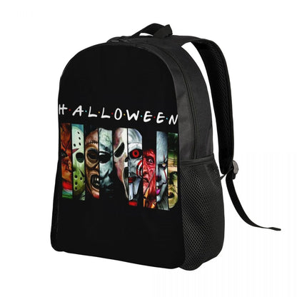 Halloween Horror Movie Character Backpacks for Boys Girls College School Travel Bags Men Women Bookbag Fits 15 Inch Laptop