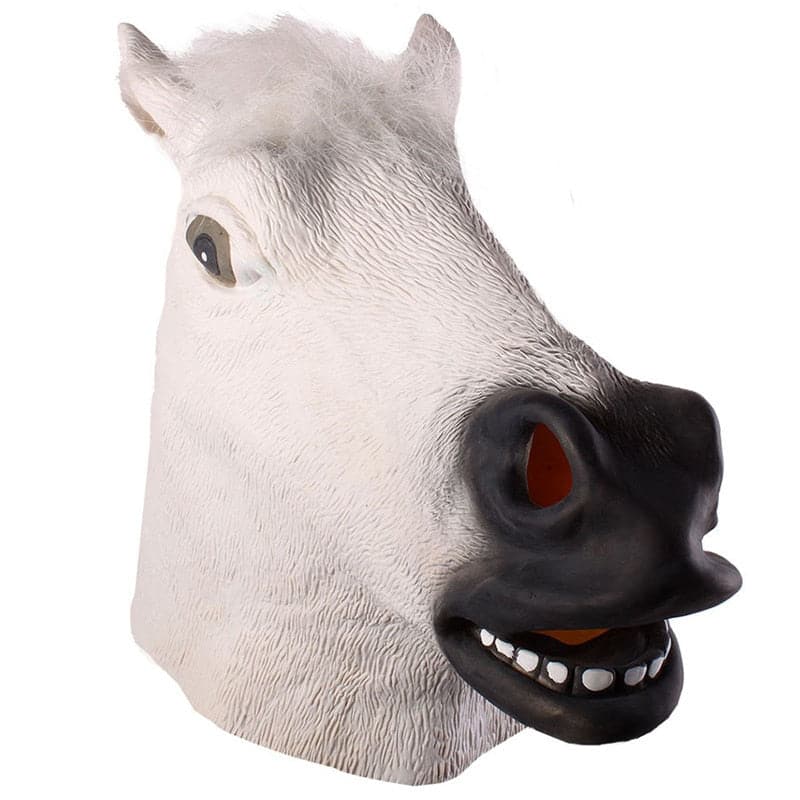 Cosplay Horse Head Mask Halloween Party Decoration Latex Animal Costume Theater Prank Crazy Festival Halloween Decor Accessories