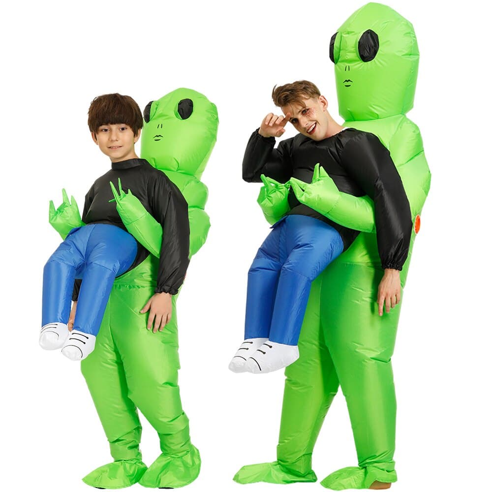 Adult Kids Astronaut Alien Inflatable Costumes Funny Mascot Cartoon Anime Fancy Dress Suit Purim Halloween Party Cosplay Costume