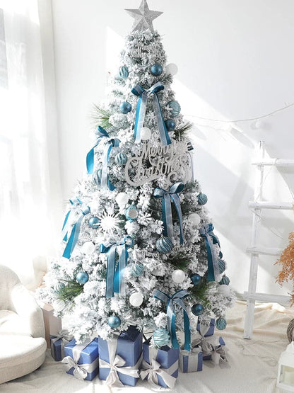 Blue Encrypted Christmas Tree Set Large Living Room New Year Luxury Artificial Christmas Tree Set Ornaments Gift Family Outdoor