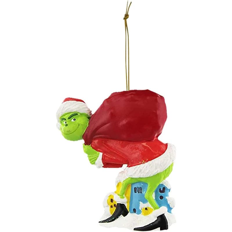 Christmas Tree Pendant Doll Home Decor Christmas Green Elf Doll With Hat Red Green Hair Monster Xmas Merry Happy New Year Gifts