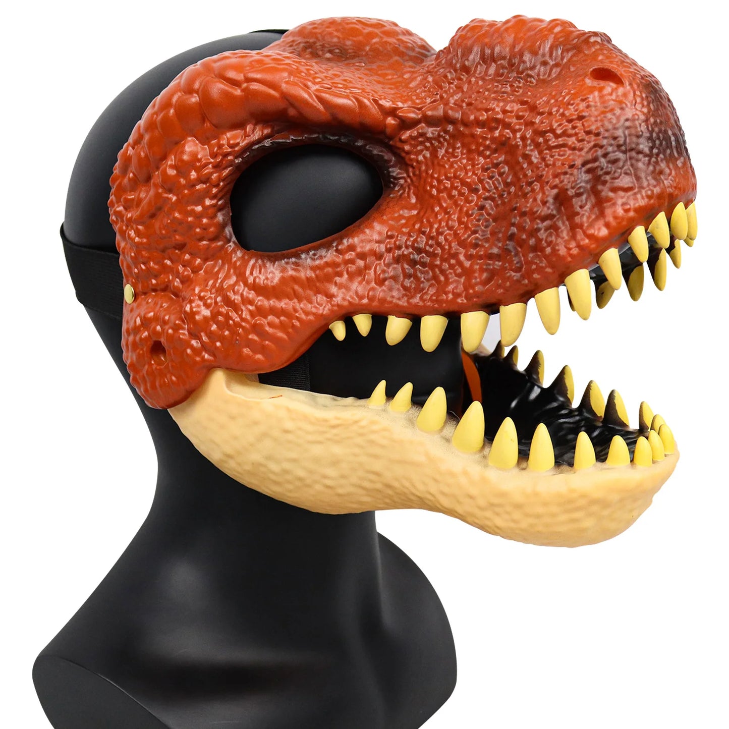 3D Dinosaur Mask Lifelike Raptor Dino Moving Jaw Dinosaur Mask High Quality PVC Headwear Halloween Children Toy Carnival Gift