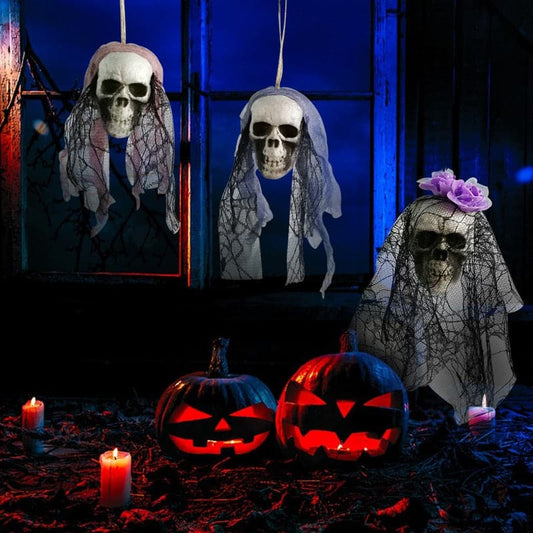 Halloween Horror Hanging Skull Ghost Haunted House Decoration Party Pendant Scary Outdoor Indoor Ornaments