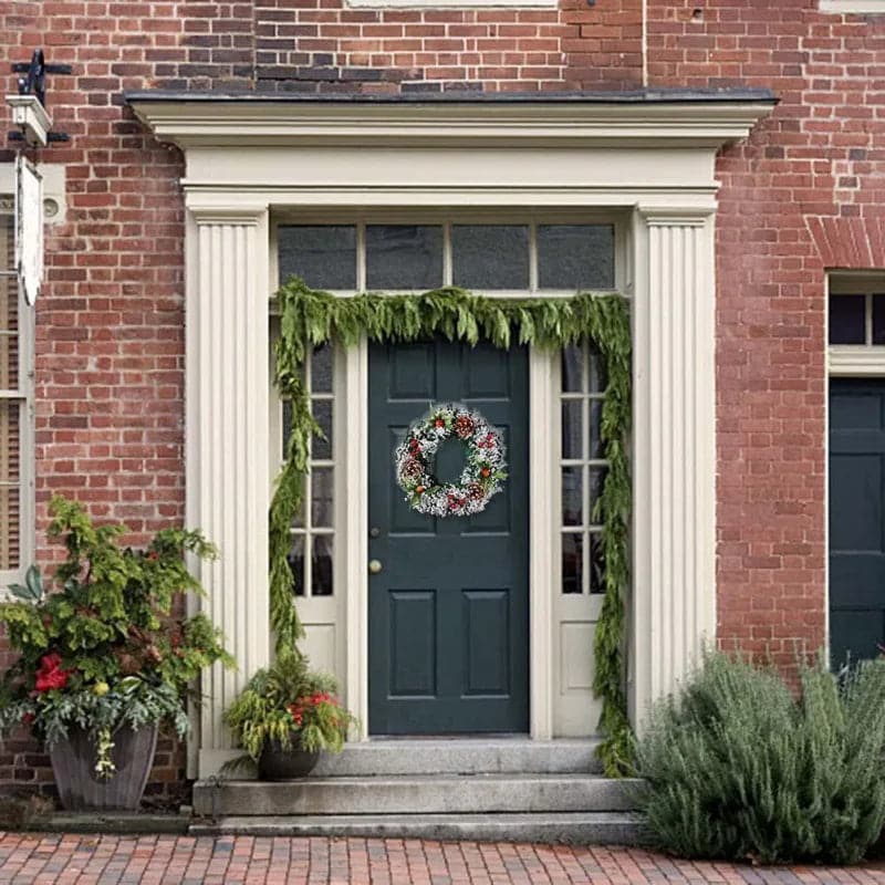 20/30/40CM Christmas Door Wreath Artificial Hanging Xmas Garland Home Window Indoor Outdoor Christmas Decor Pendant Navidad
