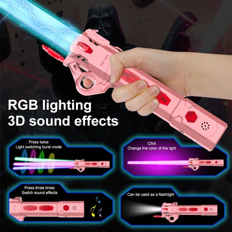 New Style Toy Laser Sword Red and Blue Double Sword Retractable Two In One Lightsaber Jedi Cosplay Weapon Boy Toy Children Gift